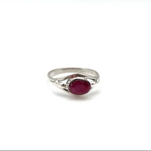 Handmade Classical Ring 925 Solid Silver Jewelry For Women 925 Sterling Silver Ruby Gemstone Boho Style Ring <b>Gift</b> For <b>Sister</b> - Product Image 1