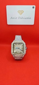 Reloj de diamantes de acero inoxidable de lujo más vendido, ropa de calle personalizada, diseño de negocios elegante a la moda, precio de fábrica de 46mm para India - Product Image 2