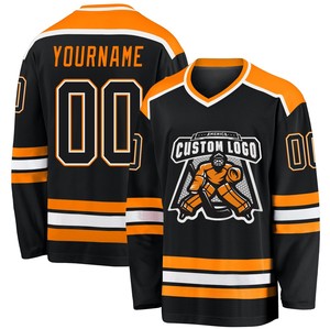 Camiseta de Hockey sobre Hielo Personalizada al por Mayor, Impresión por Transferencia de Calor, 100% Poliéster, Secado Rápido, Antibacteriana, Alta Calidad, 220g - Product Image 4