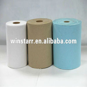 Food Grade 2 Ply Virgin Wood Pulp <b>Blue</b> <b>Paper</b> Towels High Water Absorption Embossed Centrefeed <b>Rolls</b> - Product Image 5