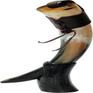 Authentique corne à boire faite à la main tasse nordique médiévale pour les Vikings avec support corne à boire Viking gravée à la main - Product Image 6