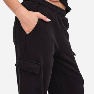 Pantalones casuales de carga para mujer de color sólido con diseño personalizado, pantalones multibolsillos para mujer, pantalones de carga para exteriores - Product Image 3