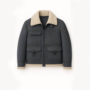 Chaqueta de invierno de piel de oveja para hombre con color personalizado | Prendas de abrigo de alta calidad | Chaqueta de piel de oveja de diseño personalizable para hombre - Product Image 2