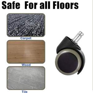 Ruedas de Repuesto para Silla de Oficina de 2 Pulgadas (Juego de 5) - Opciones de Eje de 10 mm y 11 mm - Ruedas de Goma Resistentes - Product Image 5