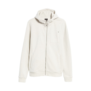 Vente en gros de pull à capuche zippé 100% coton pour hommes, vêtements décontractés de couleur unie, grande taille, poids lourd pour l'hiver, broderie numérique - Product Image 5