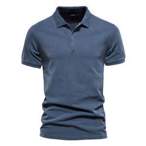 Polyester Coton POLO Mode Casual Hommes Solide Couleur Polo À Manches Courtes pour Hommes - Product Image 5