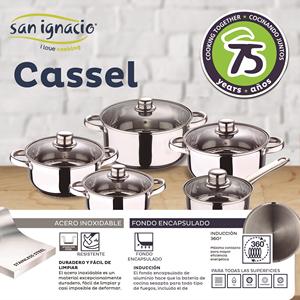 Set di pentole SAN IGNACIO Cassel in acciaio inox da 12 pezzi con padelle (18/22/26 cm) SAN IGNACIO Optimum Plus pressato - Product Image 3