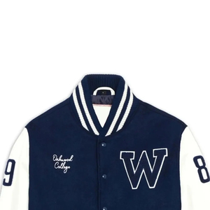 Men's Heavy <b>Weight</b> Varsity Jackets Fashionable Loose Outdoor Casual Design Embroidered Letters <b>Stand</b> Custom Logo Best Wholesale - Product Image 4