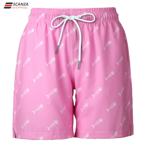 Pantalones cortos deportivos de playa de lujo para hombre con impresión por sublimación personalizada, tela de malla tejida transpirable, equipo informal antiarrugas con tinte de corbata - Product Image 2