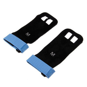 Leather <b>Fingerless</b> Hand Grips with Palm Support-Lightweight & Breathable Safety <b>Gloves</b> for Unisex Gymnastics Use - Product Image 2