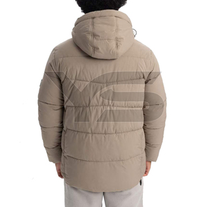 Veste matelassée imperméable de haute qualité pour hommes, col montant, fermeture à glissière, respirant, coupe-vent, motif solide, grande taille pour l'extérieur - Product Image 2