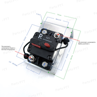 Interruptores de Circuito de Alta Tensión PTT de 25 Amperios T3 con Reinicio Manual, 12V-48VDC, Impermeables, de Montaje Superficial, para Barcos, Autocaravanas, Caravanas, Baterías y Motores