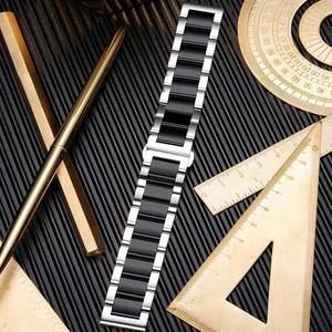 Universal 20mm/22mm transpirable <span class=keywords><strong>correa</strong></span> de acero inoxidable para Samsung para Galaxy Watch 7/6/5 Pro/4/Classic para <span class=keywords><strong>Amazfit</strong></span> <span class=keywords><strong>GTS</strong></span> Compatible - Product Image 4