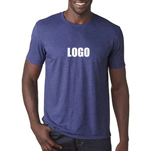 T-shirt col rond pour hommes 50% polyester 25% coton 25% rayonne T-shirt pour hommes T-Shirt marque homme T-Shirts en gros - Product Image 4