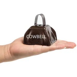 โลหะคุณภาพสูง Cowbell เครื่องสร้างเสียง กิจกรรมกีฬา Cowbell โลโก้ที่กําหนดเอง ระฆังวัวสีดํา การแข่งขันส่งเสริมการขาย Cowbell