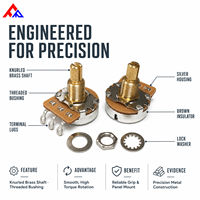 Haute stabilité 3 broches CTS le même A500K B500K A250K B250K potentiomètre et potentiomètre en cuivre pour guitare électrique basse