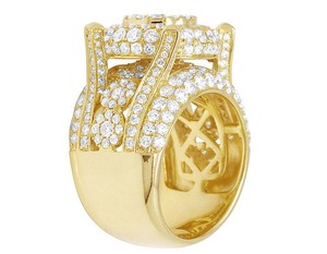 Bague personnalisée en or 10K à plusieurs niveaux avec diamants cultivés en laboratoire Bijoux hip-hop pour hommes entièrement glacés - Product Image 4