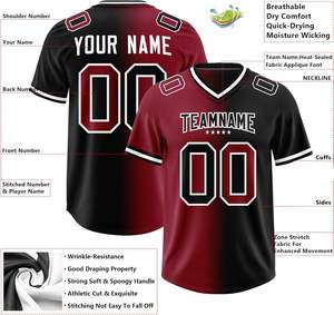 Maillot de football américain personnalisé pour un confort et une durabilité Logos entièrement sublimés Nom et Numéro Options Manches courtes - Product Image 3