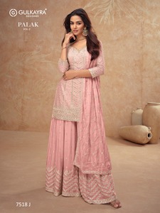 Ropa DE BODA Heavy Chinon Silk con Secuencia de bordado Top de trabajo y Sharara con Dupatta Export By Maruti Fashion - Product Image 4
