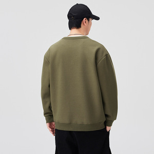 Sweat-shirt à col rond pour homme, manches longues, ample, avec poche plaquée, t-shirt pour le printemps et l'automne, tout-aller - Product Image 5