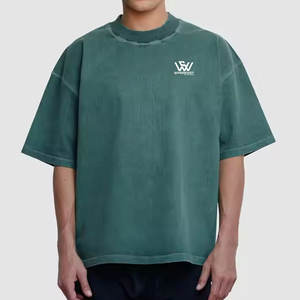 เสื้อยืดโอเวอร์ไซส์พิมพ์ลายทรงหลวม ทนทาน ลายเรียบ ปรับแต่งได้ ผลิตจากผ้าฝ้าย 100% ระบายอากาศได้ดี แห้งเร็ว สำหรับผู้ชาย - Product Image 1