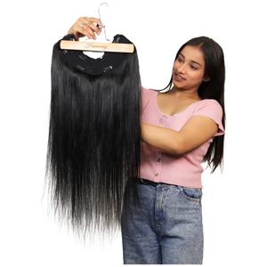 ท็อปเปอร์ผมแท้ทรงตัวยูแบบอินเดีย  ปกปิดผมบางอย่างเป็นธรรมชาติ  ไร้รอยต่อ  น้ำหนักเบา  บรรจุภัณฑ์แบบกำหนดเอง  ขายส่ง - Product Image 1