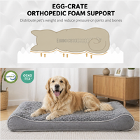 Lit pour chien de grande taille, lavable, écologique, luxueux et classique, avec mousse imperméable, confortable comme un canapé et housse amovible