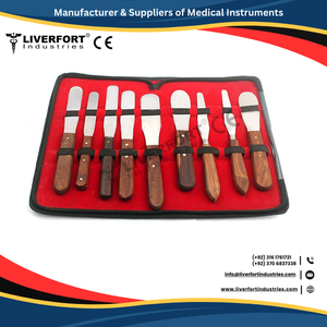 Ensemble de 6 instruments médicaux chirurgicaux dentaires certifiés CE Spatule de mélange à aligner en plastique Manche en bois Source d'alimentation manuelle - Product Image 5