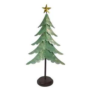 Arbre de pin de fil métallique le plus vendu décoration de Noël arbre en métal base en bois faite à la main arbre de décoration de comptoir de table d'intérieur - Product Image 4