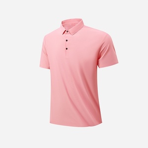Camiseta Polo de Manga Corta para Hombre y Mujer, Verano, Elástica, de Seda Helada, Color Sólido, Tejido de Punto Sin Costuras, Corta - Product Image 1