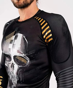 Unisex Compression MMA Rash Guard with Sublimation <b>Printing</b> Custom Logo Plain Pattern Short Sleeve Fabric OEM Design - Product Image 4