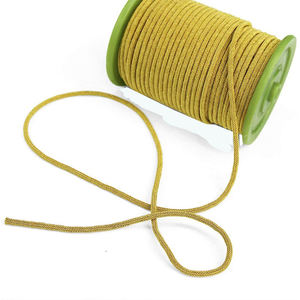 Cordón de Macramé Trenzado de 4 mm, Color Dorado, Acabado Recubierto, Alta Resistencia, Reciclable, Personalizable para Bolsos, Prendas, Zapatos y Hogar - Product Image 1