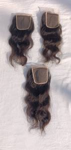 4x4 dentelle fermeture perruques droite perruque de cheveux humains fermeture pour les femmes pleine tête noir - Product Image 4