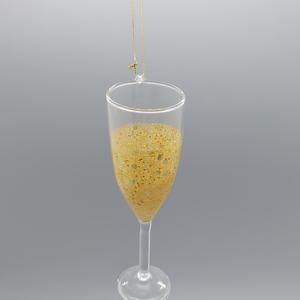 คุณภาพสูงสำหรับแก้วแชมเปญเครื่องประดับแวววาวพร้อมเทคนิคการพิมพ์ประดับคริสต์มาสประดับเลื่อมสำหรับต้นไม้หรือลูกบอล - Product Image 2