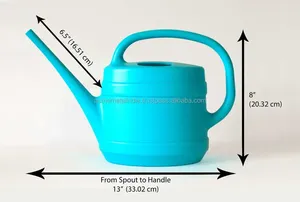 บัวรดน้ำชุบสังกะสีทำจากโลหะสีดำสำเร็จเหมาะสำหรับทำสวนดอกไม้ในร่มและกลางแจ้งที่มีสไตล์ - Product Image 4