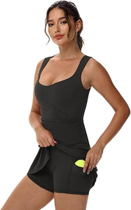 Uniformes de badminton élégants et durables pour le sport robe de jupe de tennis pour femmes avec short - Product Image 3