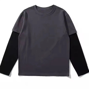 T-shirts Boxy à Manches Longues Double Couche 100% Coton Personnalisables, Écologiques et Respirants pour Hommes - Product Image 6