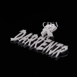 จี้ชื่อ925เงินสุดหรูเครื่องประดับเครื่องแต่งกายแนวสตรีทเครื่องประดับสำหรับผู้ผลิตอินเดียสำหรับผู้ชาย - Product Image 2