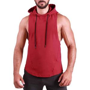 2022 latest wholesale cheap custom logo <b>men's</b> gym sports <b>sleeveless</b> <b>hoodies</b> - Product Image 1