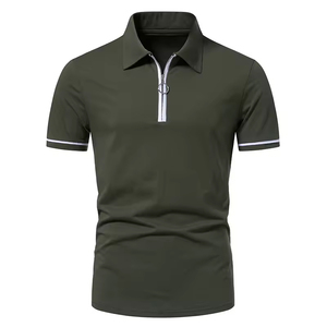 2025 vente en gros de haute qualité été nouveaux hommes fermeture éclair Polo à manches courtes Golf loisirs grande taille hommes T-shirt ZOHAN CRÉATIONS - Product Image 6