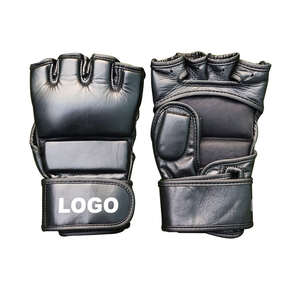Gants de boxe en cuir de meilleure qualité pour adultes demi-doigts conception imperméable formation MMA gants protecteur pour les combats - Product Image 1