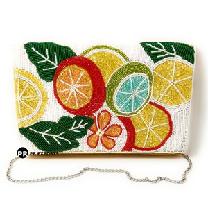 Bolso de mano de moda con cuentas de ondas arcoíris, monedero de lentejuelas a rayas llamativas, bolso de noche de declaración para festivales, fiesta colorida, boda - Product Image 4
