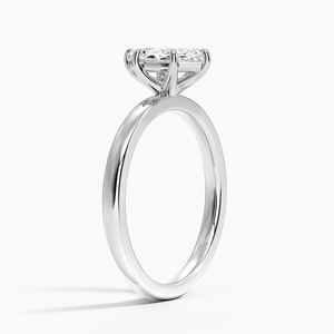 High Polished 25mm <b>Perfect</b> <b>Fit</b> Solitaire Ring in Statement Band Original 14K Gold Lab Diamond Certified and Anniversary Gift - Product Image 5