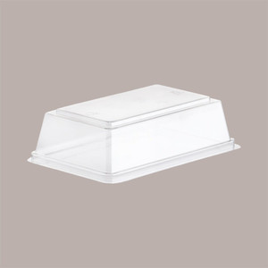 Tapa Transparente con Cúpula de 4.3 cm de Alto para Bandeja de Tiramisú de 15.5x10 cm, Reutilizable, Juego de 50 Piezas - Product Image 1