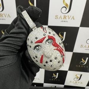 Collar Personalizado de Lujo Sarva Jewels, Plata de Ley 925, Diamante Moissanite VVS con Certificado IGI, Estilo Hip Hop, para Hombre - Product Image 1