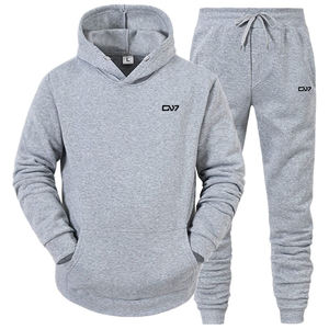 Survêtement d'hiver pour hommes personnalisé, tenue décontracté écologique en molleton de coton et de polyester avec service OEM - Product Image 1