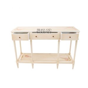 Table console classique de luxe peinte à la main avec tiroirs - Product Image 3