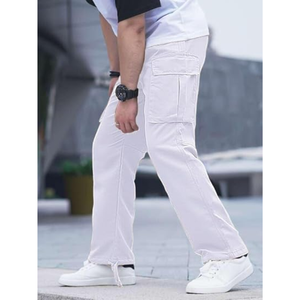 <b>Men's</b> Multi-Pocket Breathable 100% Cotton Drawstring Closure Cargo Pants <b>Overalls</b> Spring Autumn Made Bangladesh Direct Factory - Product Image 3