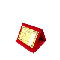 Plaque de récompense en métal gravée et polie, imprimée en feuille d'or de qualité supérieure, avec boîte cadeau en velours 8x10 pouces, pour entreprise ou anniversaire
