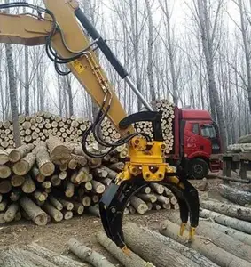 Trator hidráulico log grapple garra madeira luta madeira log grappler mecânica log garra para escavadeira grabber madeira